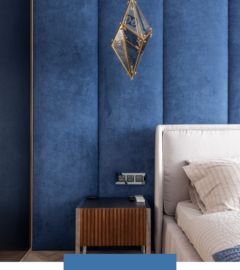 blue modern bedroom